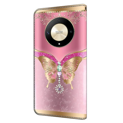 For Honor Magic6 Lite 5G / X9b 5G Wallet Case Anti-Drop 3D Pattern Printing Phone Cover