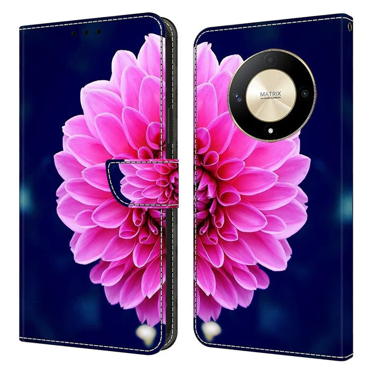 For Honor Magic6 Lite 5G / X9b 5G Wallet Case Anti-Drop 3D Pattern Printing Phone Cover