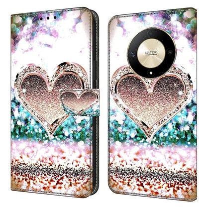 For Honor Magic6 Lite 5G / X9b 5G Wallet Case Anti-Drop 3D Pattern Printing Phone Cover