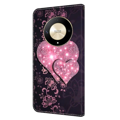 For Honor Magic6 Lite 5G / X9b 5G Wallet Case Anti-Drop 3D Pattern Printing Phone Cover