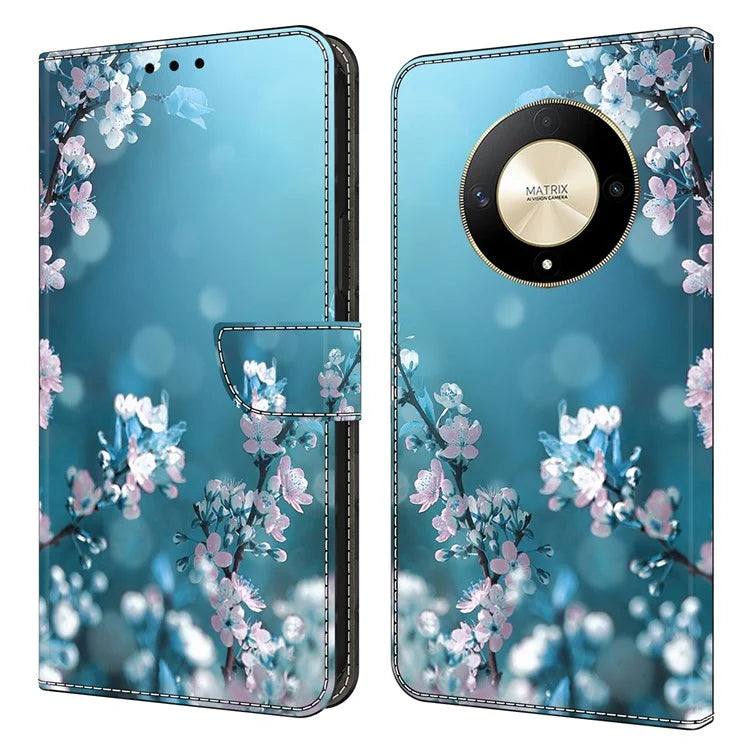 For Honor Magic6 Lite 5G / X9b 5G Wallet Case Anti-Drop 3D Pattern Printing Phone Cover
