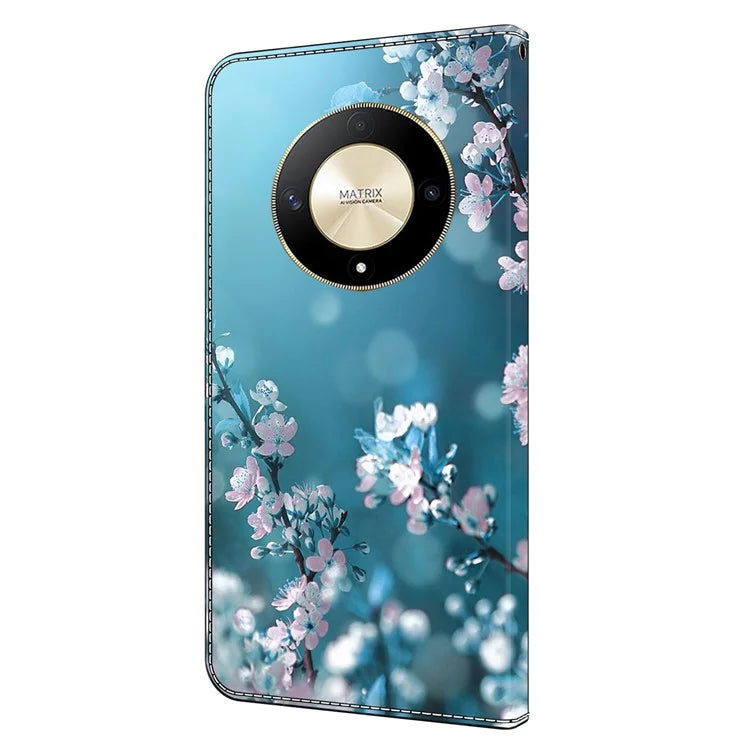 For Honor Magic6 Lite 5G / X9b 5G Wallet Case Anti-Drop 3D Pattern Printing Phone Cover