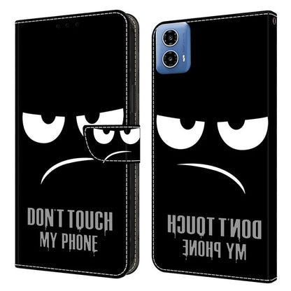 For Motorola Moto G34 5G Case PU Leather 3D Pattern Wallet Phone Cover with Standing Function