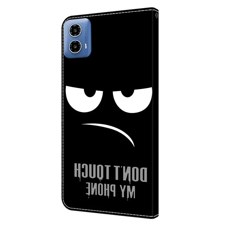 For Motorola Moto G34 5G Case PU Leather 3D Pattern Wallet Phone Cover with Standing Function