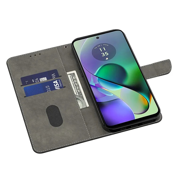 For Motorola Moto G34 5G Case PU Leather 3D Pattern Wallet Phone Cover with Standing Function