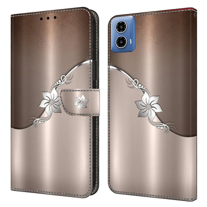 For Motorola Moto G34 5G Case PU Leather 3D Pattern Wallet Phone Cover with Standing Function