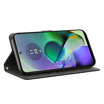 For Motorola Moto G34 5G Case PU Leather 3D Pattern Wallet Phone Cover with Standing Function