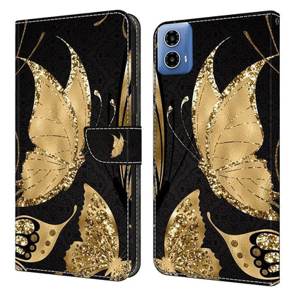 For Motorola Moto G34 5G Case PU Leather 3D Pattern Wallet Phone Cover with Standing Function