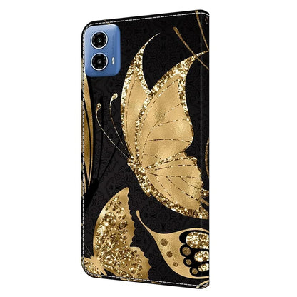 For Motorola Moto G34 5G Case PU Leather 3D Pattern Wallet Phone Cover with Standing Function