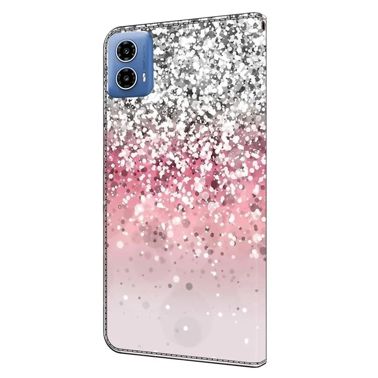 For Motorola Moto G34 5G Case PU Leather 3D Pattern Wallet Phone Cover with Standing Function