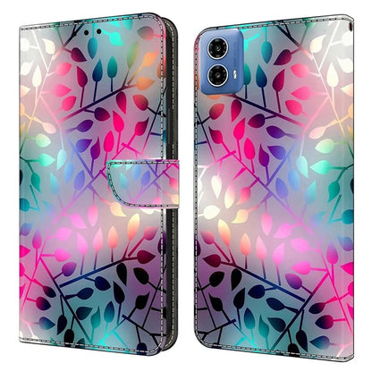 For Motorola Moto G34 5G Case PU Leather 3D Pattern Wallet Phone Cover with Standing Function