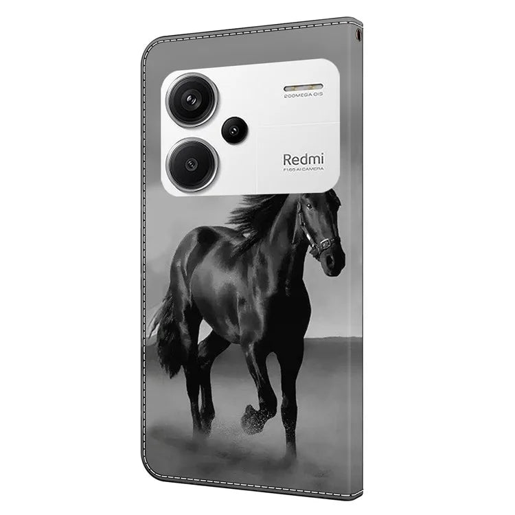 For Xiaomi Redmi Note 13 Pro+ 5G Leather Case 3D Creative Pattern Design Flip Stand Phone Cover