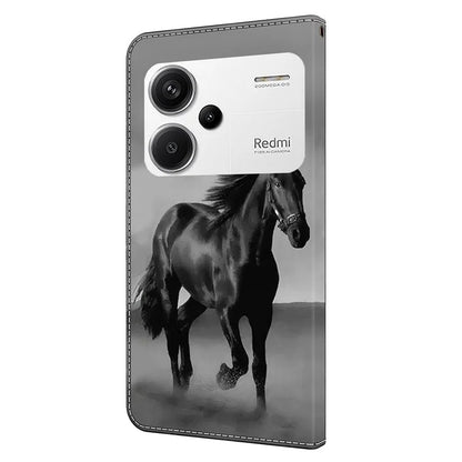For Xiaomi Redmi Note 13 Pro+ 5G Leather Case 3D Creative Pattern Design Flip Stand Phone Cover