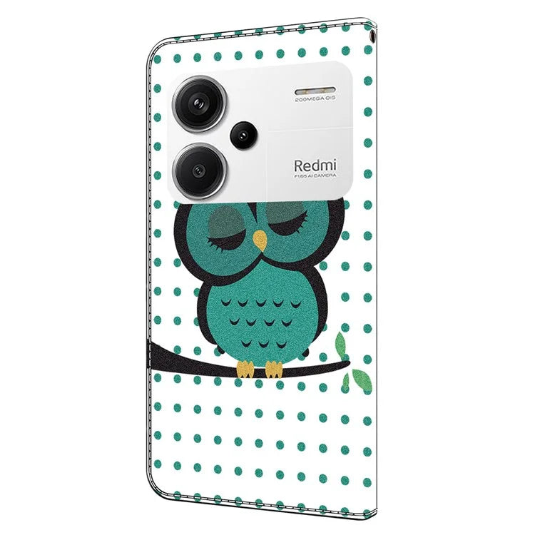 For Xiaomi Redmi Note 13 Pro+ 5G Leather Case 3D Creative Pattern Design Flip Stand Phone Cover