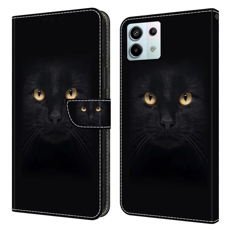 For Xiaomi Redmi Note 13 Pro 5G / Poco X6 5G Case 3D Pattern Flip Wallet PU Leather Phone Cover