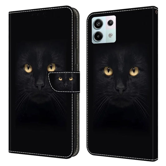 For Xiaomi Redmi Note 13 Pro 5G / Poco X6 5G Case 3D Pattern Flip Wallet PU Leather Phone Cover