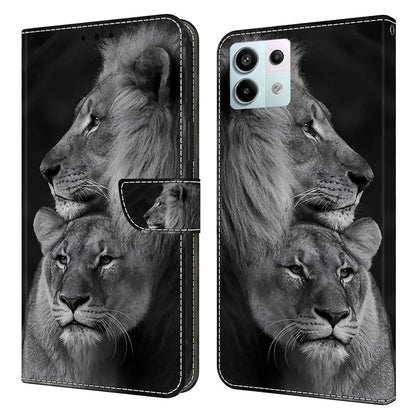 For Xiaomi Redmi Note 13 Pro 5G / Poco X6 5G Case 3D Pattern Flip Wallet PU Leather Phone Cover