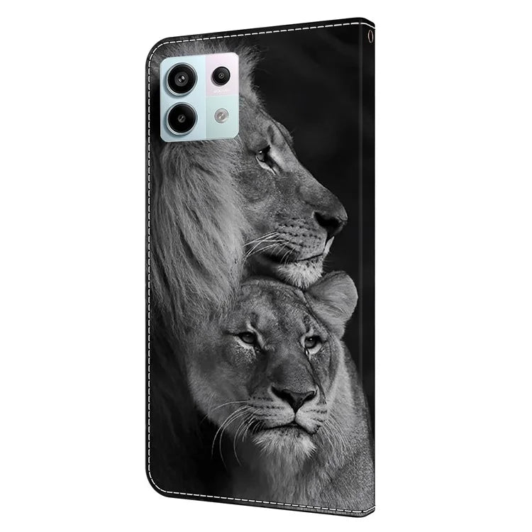 For Xiaomi Redmi Note 13 Pro 5G / Poco X6 5G Case 3D Pattern Flip Wallet PU Leather Phone Cover