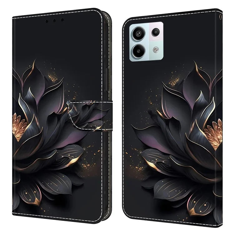 For Xiaomi Redmi Note 13 Pro 5G / Poco X6 5G Case 3D Pattern Flip Wallet PU Leather Phone Cover