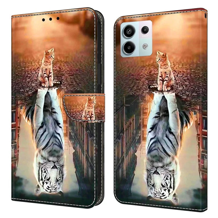 For Xiaomi Redmi Note 13 Pro 5G / Poco X6 5G Case 3D Pattern Flip Wallet PU Leather Phone Cover