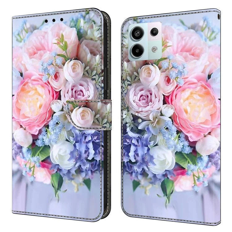 For Xiaomi Redmi Note 13 Pro 5G / Poco X6 5G Case 3D Pattern Flip Wallet PU Leather Phone Cover