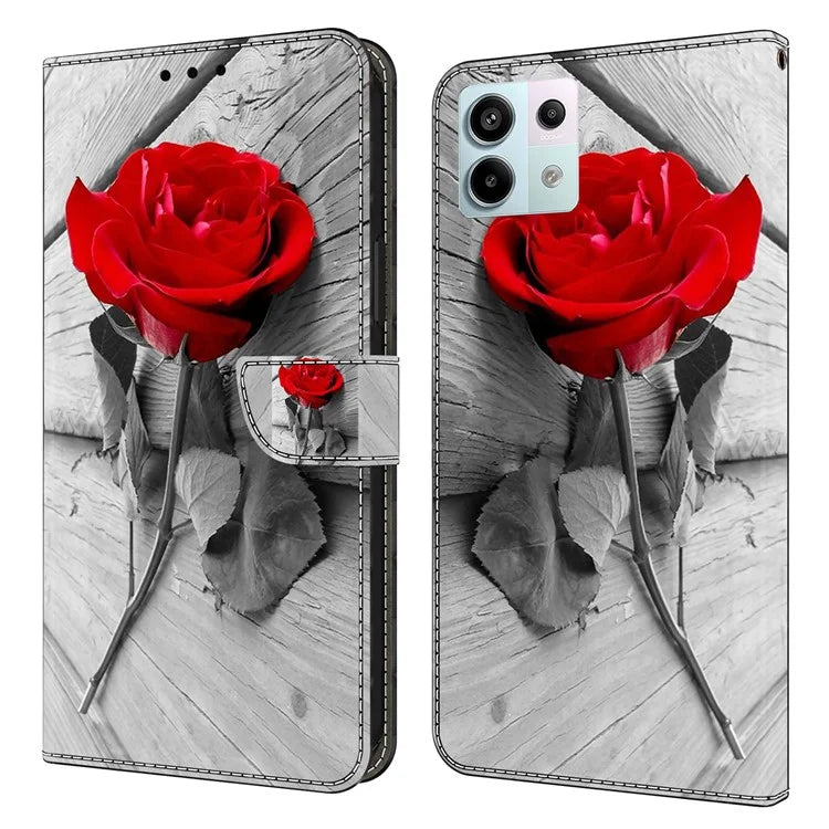 For Xiaomi Redmi Note 13 Pro 5G / Poco X6 5G Case 3D Pattern Flip Wallet PU Leather Phone Cover