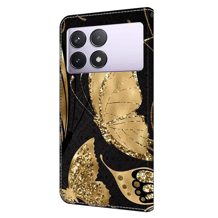 For Xiaomi Redmi K70E 5G / Poco X6 Pro 5G Case Wallet 3D Pattern PU Leather Phone Cover