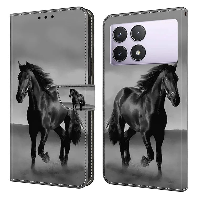 For Xiaomi Redmi K70E 5G / Poco X6 Pro 5G Case Wallet 3D Pattern PU Leather Phone Cover