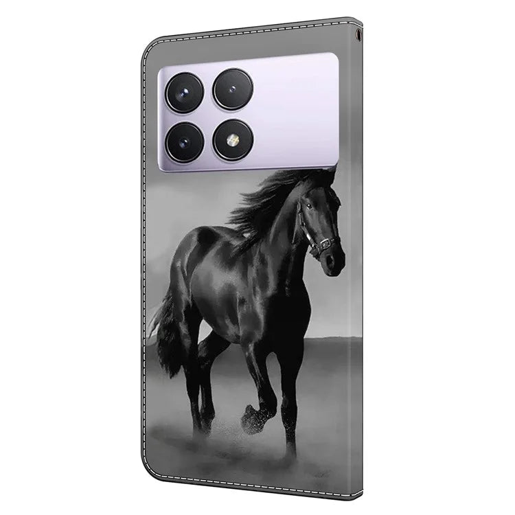 For Xiaomi Redmi K70E 5G / Poco X6 Pro 5G Case Wallet 3D Pattern PU Leather Phone Cover