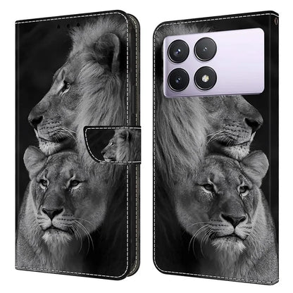 For Xiaomi Redmi K70E 5G / Poco X6 Pro 5G Case Wallet 3D Pattern PU Leather Phone Cover