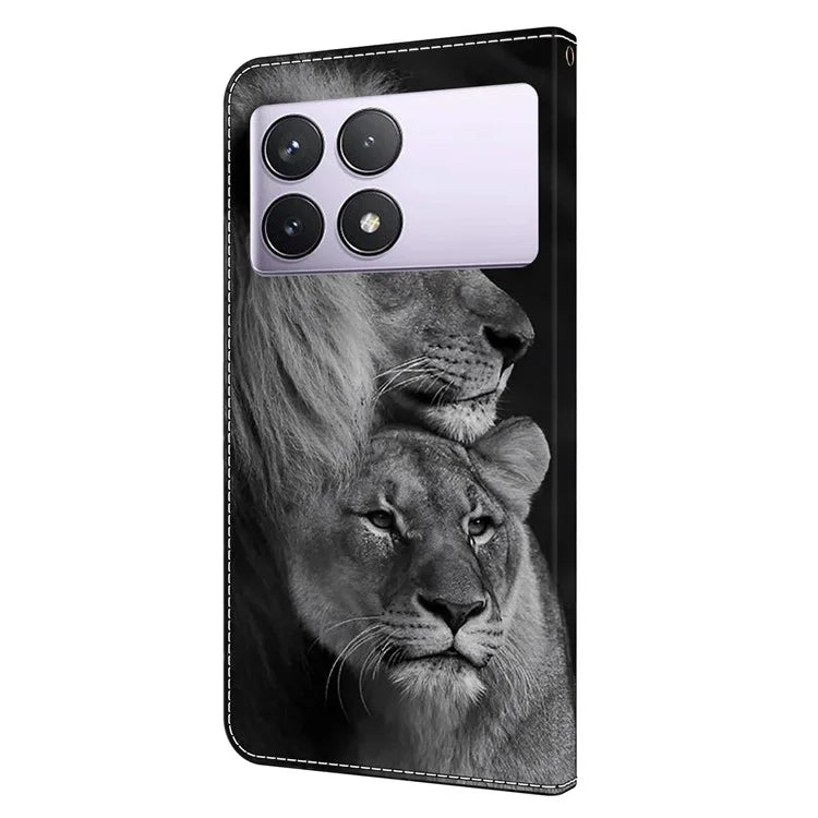 For Xiaomi Redmi K70E 5G / Poco X6 Pro 5G Case Wallet 3D Pattern PU Leather Phone Cover