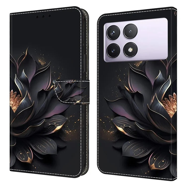 For Xiaomi Redmi K70E 5G / Poco X6 Pro 5G Case Wallet 3D Pattern PU Leather Phone Cover