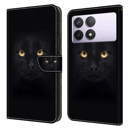 For Xiaomi Redmi K70E 5G / Poco X6 Pro 5G Case Wallet 3D Pattern PU Leather Phone Cover