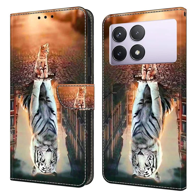 For Xiaomi Redmi K70E 5G / Poco X6 Pro 5G Case Wallet 3D Pattern PU Leather Phone Cover
