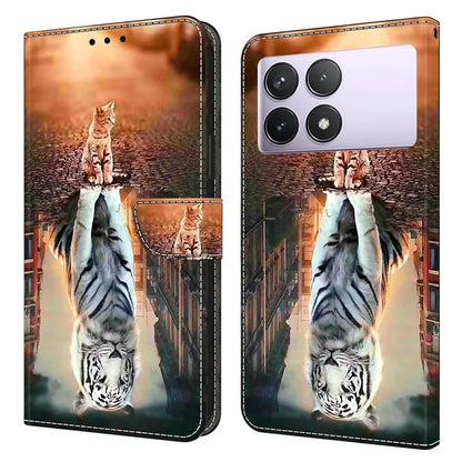 For Xiaomi Redmi K70E 5G / Poco X6 Pro 5G Case Wallet 3D Pattern PU Leather Phone Cover