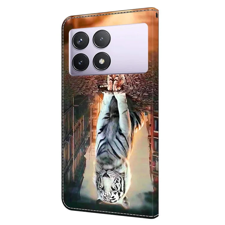 For Xiaomi Redmi K70E 5G / Poco X6 Pro 5G Case Wallet 3D Pattern PU Leather Phone Cover
