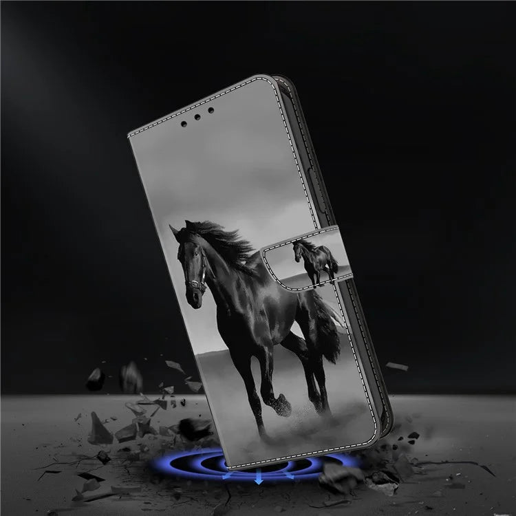 For Xiaomi Redmi Note 13 5G Wallet Case 3D Pattern PU Leather Folio Protective Cover