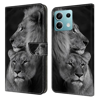 For Xiaomi Redmi Note 13 5G Wallet Case 3D Pattern PU Leather Folio Protective Cover