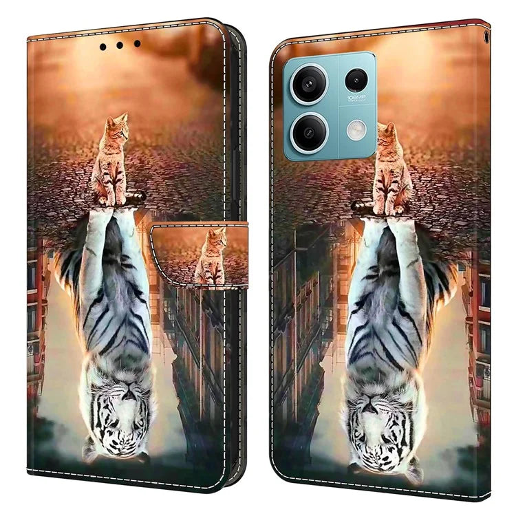 For Xiaomi Redmi Note 13 5G Wallet Case 3D Pattern PU Leather Folio Protective Cover