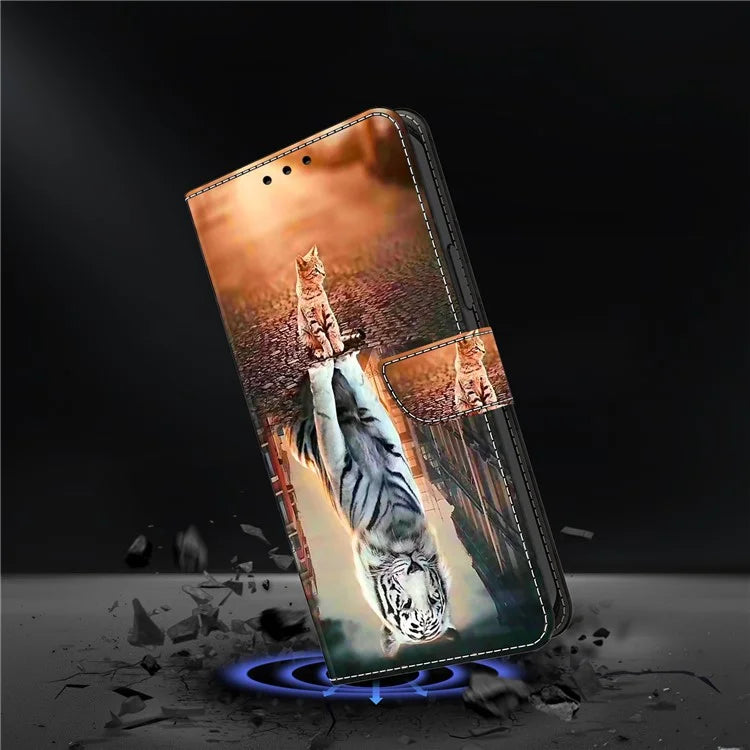 For Xiaomi Redmi Note 13 5G Wallet Case 3D Pattern PU Leather Folio Protective Cover