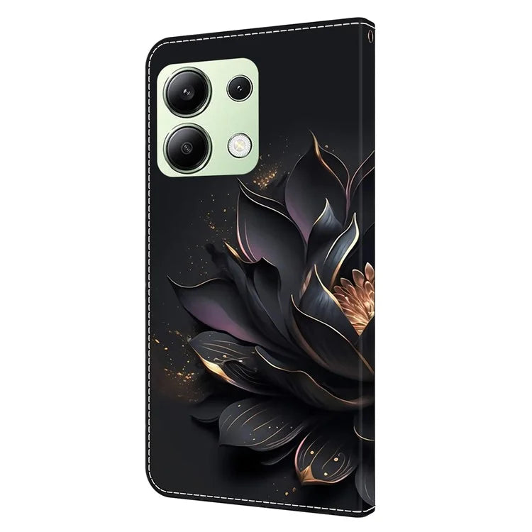 For Xiaomi Redmi Note 13 4G Leather Case 3D Pattern Printed Stand Wallet Phone Cover