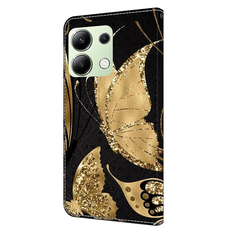 For Xiaomi Redmi Note 13 4G Leather Case 3D Pattern Printed Stand Wallet Phone Cover