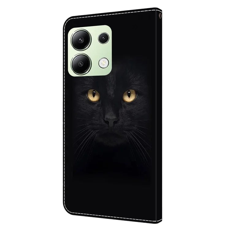 For Xiaomi Redmi Note 13 4G Leather Case 3D Pattern Printed Stand Wallet Phone Cover