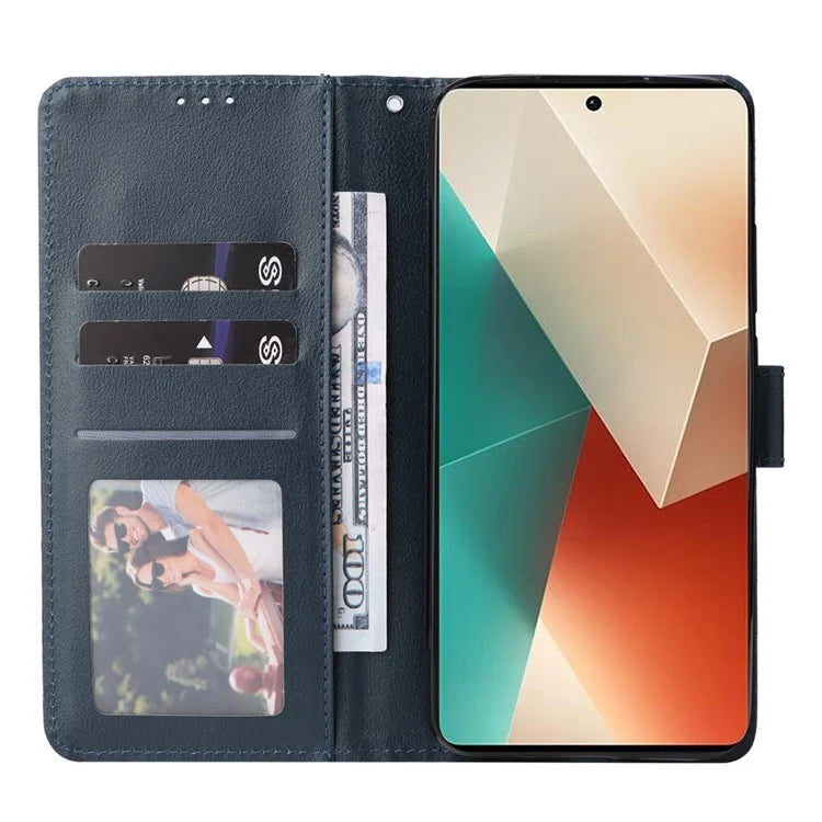For Xiaomi Redmi Note 13 5G PU Leather Phone Case Card Slots Magnetic Closure Flip Cover