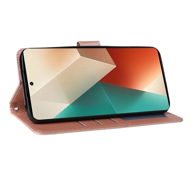 For Xiaomi Redmi Note 13 5G PU Leather Phone Case Card Slots Magnetic Closure Flip Cover