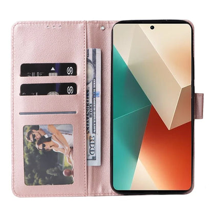 For Xiaomi Redmi Note 13 5G PU Leather Phone Case Card Slots Magnetic Closure Flip Cover