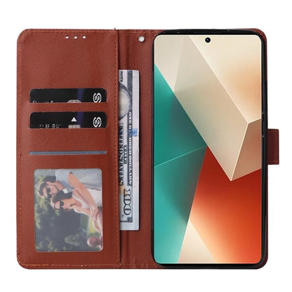 For Xiaomi Redmi Note 13 5G PU Leather Phone Case Card Slots Magnetic Closure Flip Cover