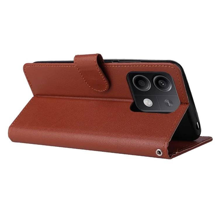 For Xiaomi Redmi Note 13 5G PU Leather Phone Case Card Slots Magnetic Closure Flip Cover