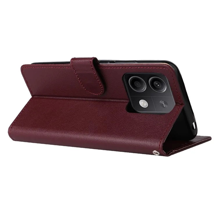 For Xiaomi Redmi Note 13 5G PU Leather Phone Case Card Slots Magnetic Closure Flip Cover