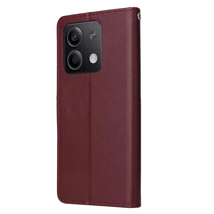 For Xiaomi Redmi Note 13 5G PU Leather Phone Case Card Slots Magnetic Closure Flip Cover